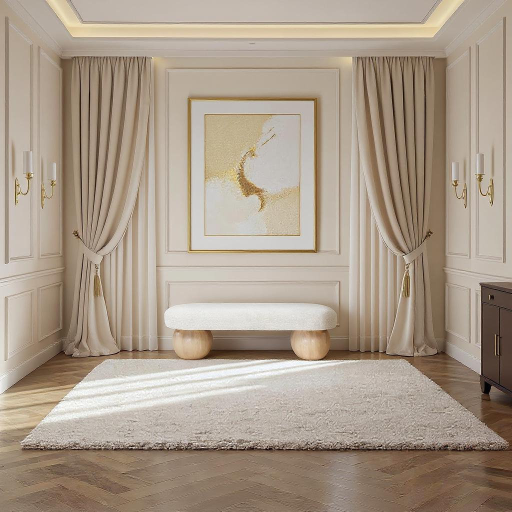 Bench, Cream, Natural