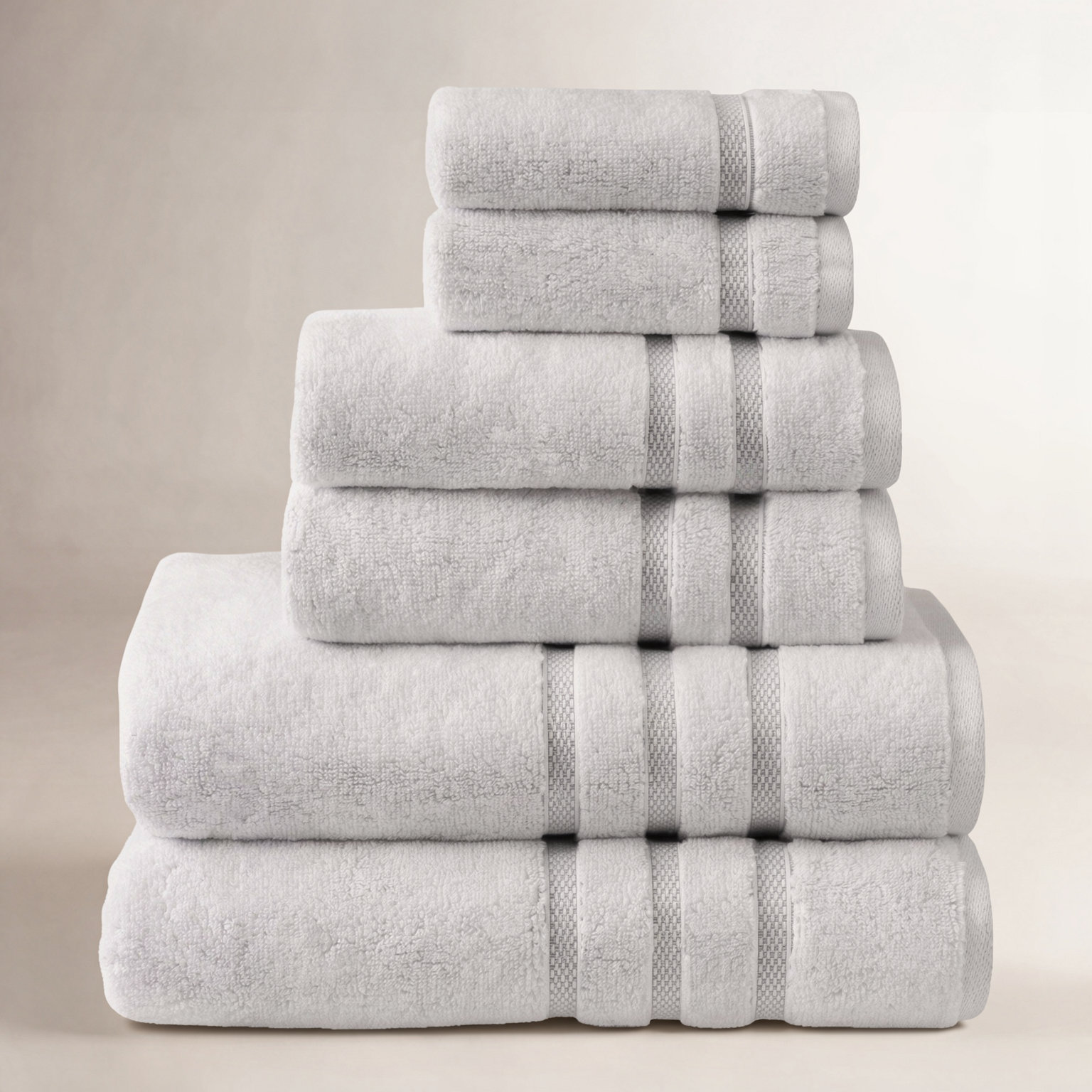 Waldo 6-Piece Cotton Blend Towel Set, White