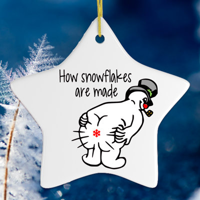 3'' Ceramic Holiday Shaped Ornament