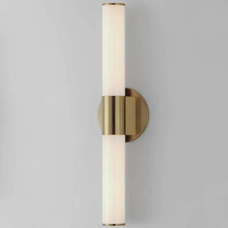 Dimmable LED Bath Bar, Natural Aged Brass