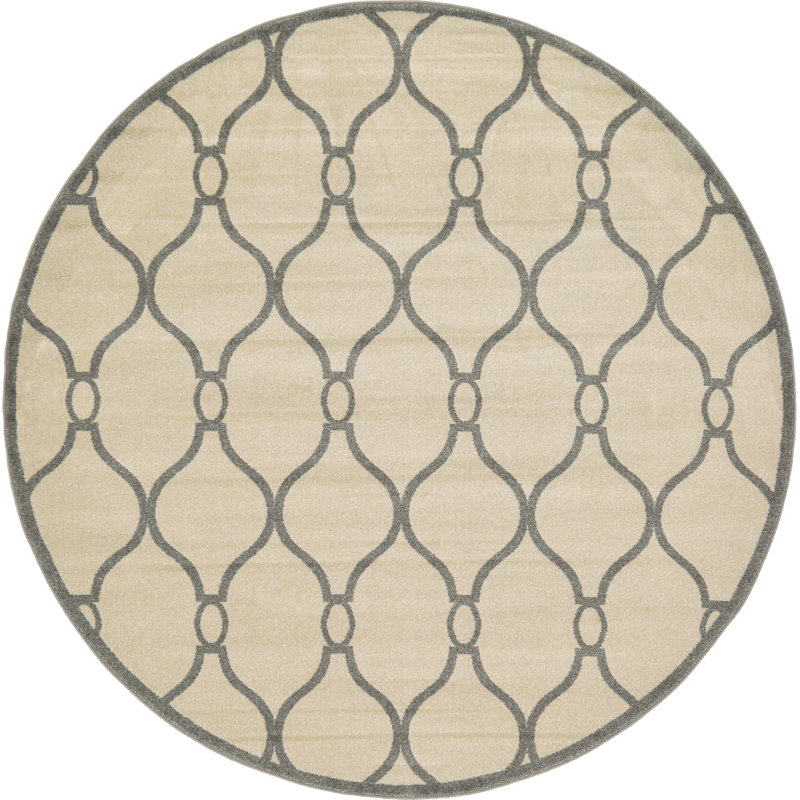 Tapis taupe géométrique crème/zone Molly