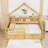 Full Wooden House Platform Bed with 2 Drawers and Shelves-614170009