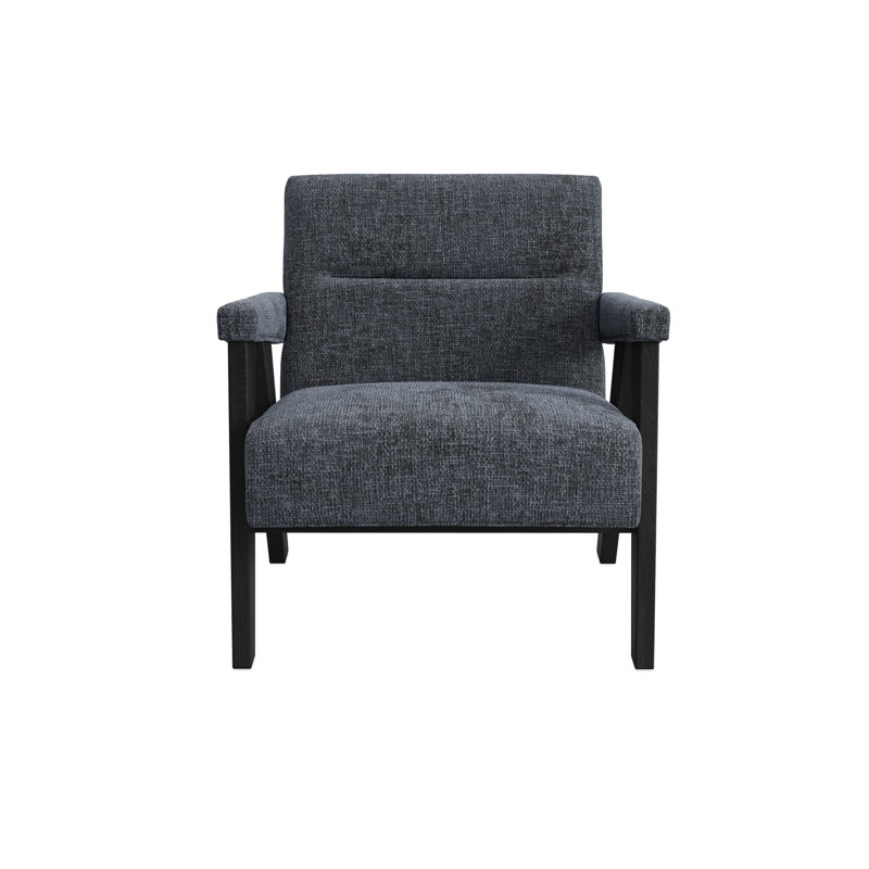 ABEL UPHOLSTERED ARM CHAIR, Black, Coal