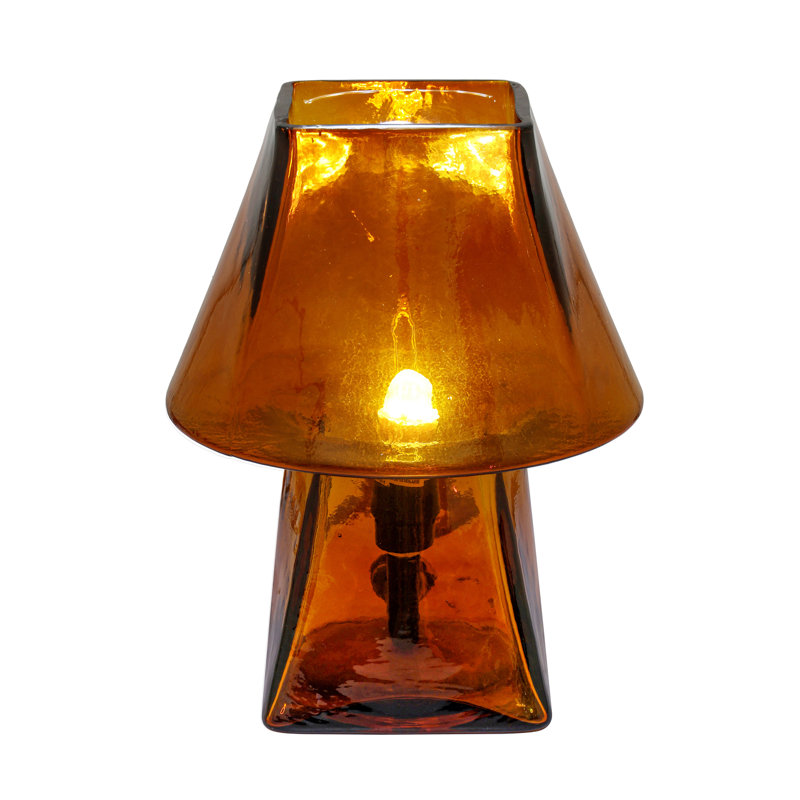 Mini lampe en verre Luca Smokey, Brun