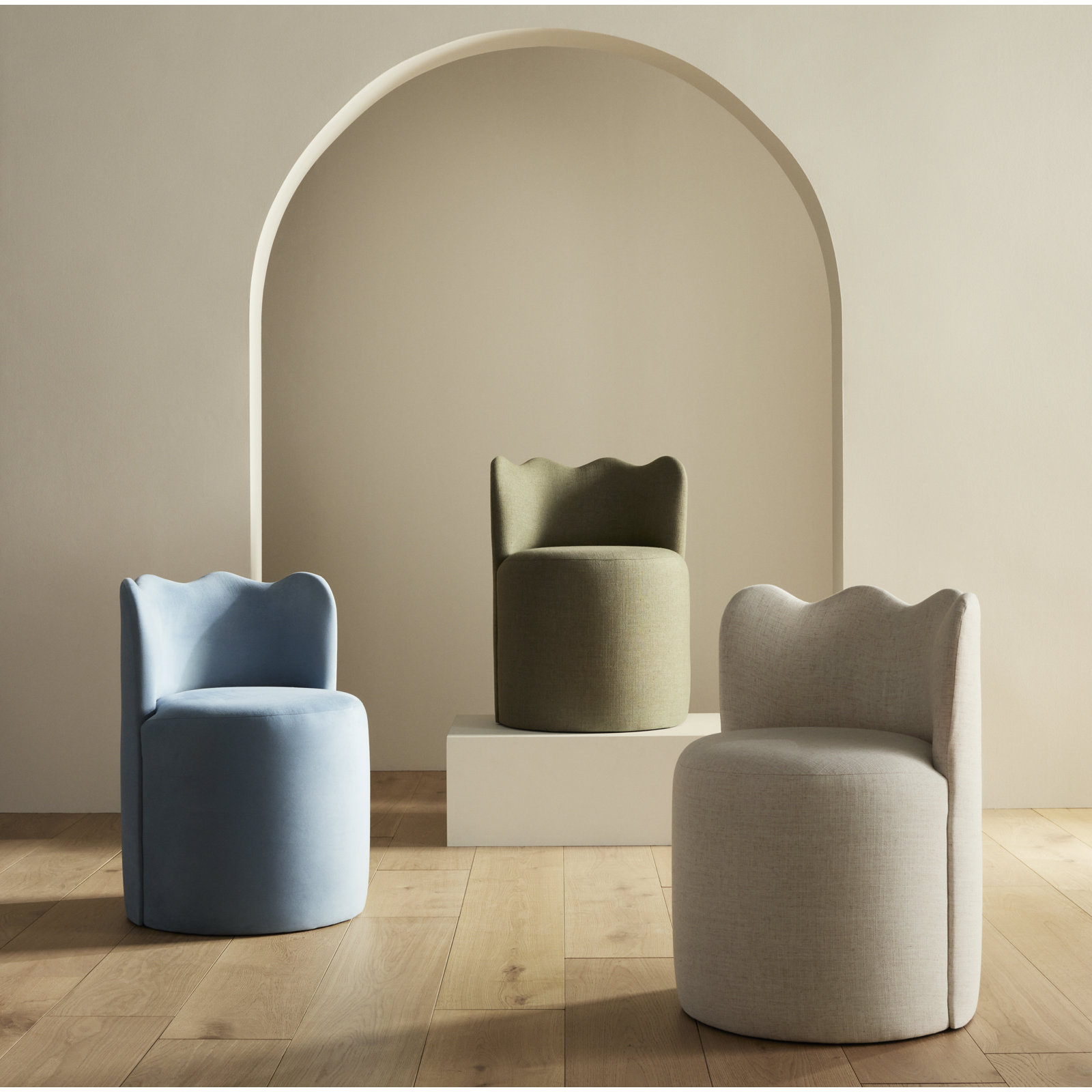 Dahlia Dining Chair, Velvet Ocean