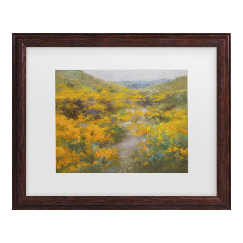 «Christine Debrosky Golden Explosion Matted Art encadré, H 13,75 po x l 16,75 po
