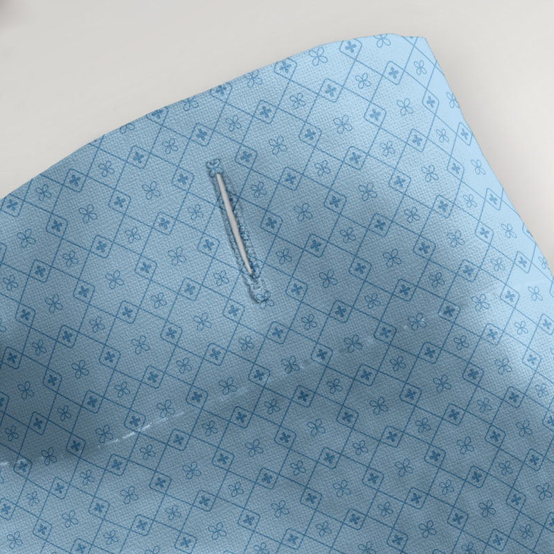 Rideau de douche simple Katelyn Elizabeth, Bleu pâle