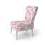 Chaise de ferme de campagne en velours rose - Chaise d'appoint rose marmonnant-1506056979