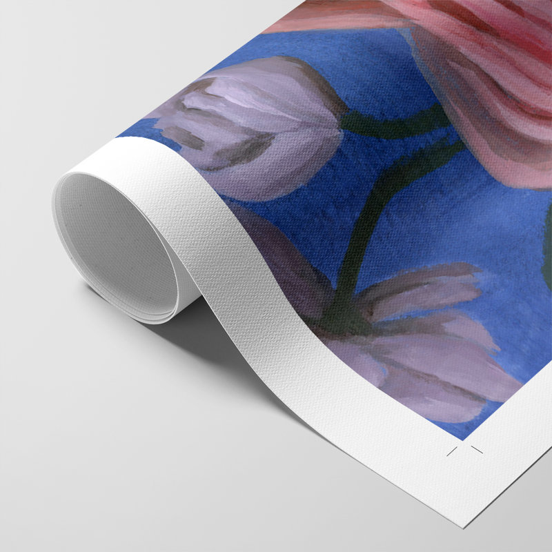 Layered Petals II -Canvas Print Only - NOT FRAMED, 18" H x 12" W