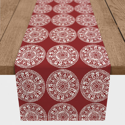 Adelya Rectangle Damask Polyester Table Runner