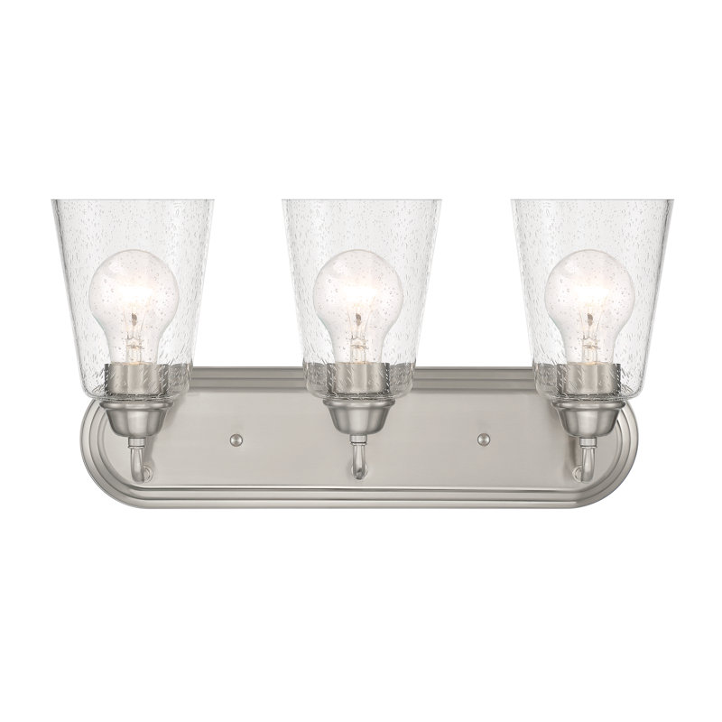 Éclairage de salle de bain à intensité variable 3 lumières Debolt, Nickel brossé