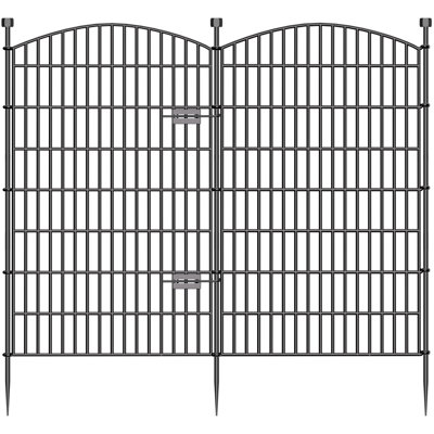 Clôture de jardin 10 panneaux sans creusage - H 40 po x 23,6 pi (L), clôture pour chien d'extérieur pour la cour