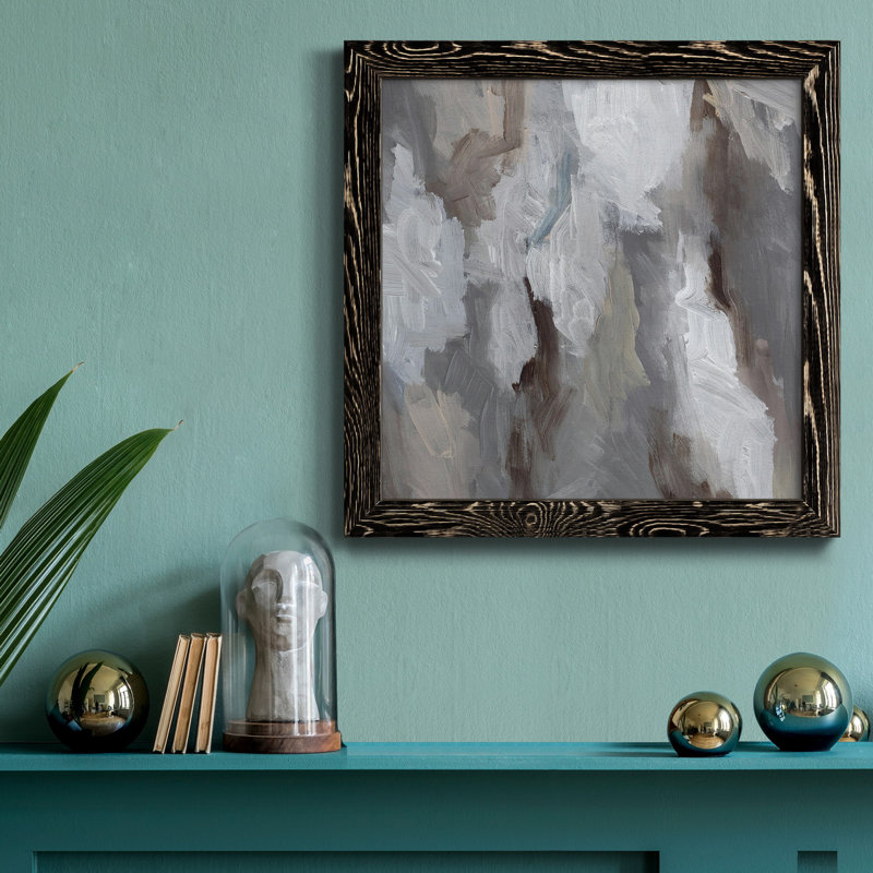 Cloudy Shapes I-Premium, toile encadrée - prête à être accrochée, Noir, H 31,5 po x l 31,5 po x P 1,5 po