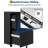 2 Drawer Metal File Cabinet with Lock - Mobile Rolling Filing Cabinet Fits Legal & Letter Size, Under Desk Storage with Adjustable Shelf & Workbench Top for Home Office, Garage & Workshop
