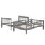 Full Over Full Size Bunk Bed, Convertible To 2 Platform Beds, Solid Wooden Bunk Bed With Storage Staircase, Safety Guardrails-1370688510