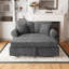 Canapé-lit en chenille avec coussin amovible-1171106394