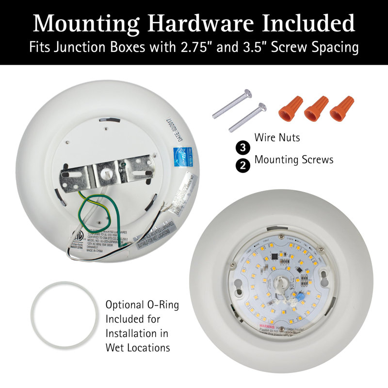 6" Cool White Dimmable LED Flush Mount Ceiling Light Set