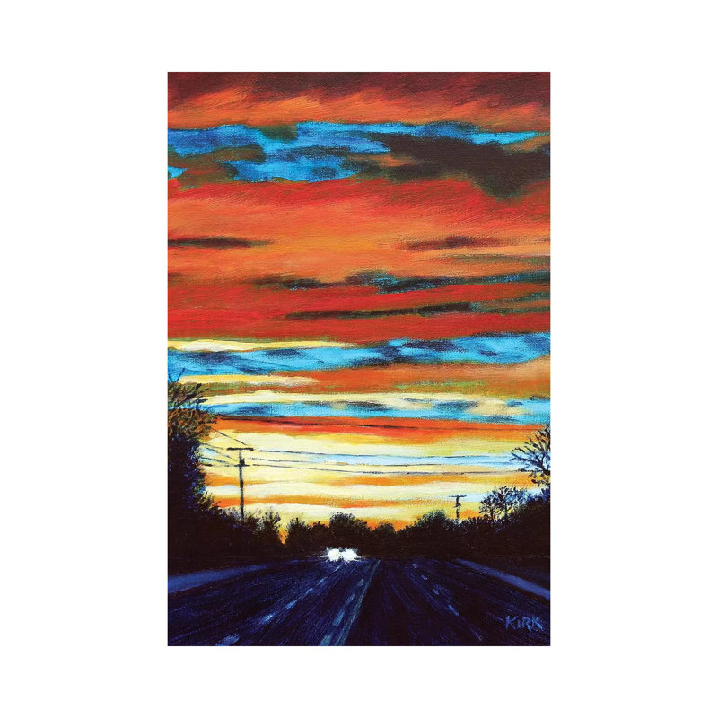 Sunset Drive by Jerry Lee Kirk - Wrapped Canvas Gallery-Wrapped Canvas Giclée, 66.04cm H x 45.72cm W