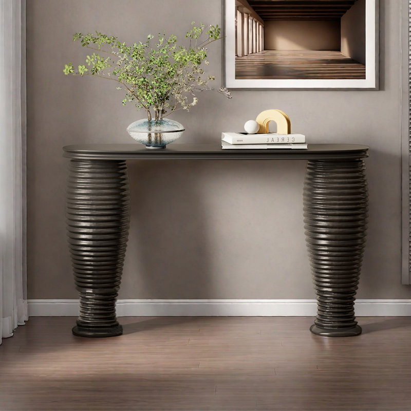 Console créative haut de gamme de couleur unie, Noir, H 33,46 po x l 59,06 po x P 11,81 po