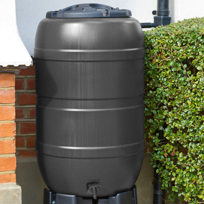 Charles Bentley Plastic Rain Barrel and Hose