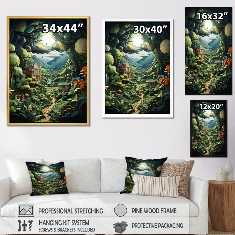 Cloister Barn Doors Open On, reproduction d'art sur toile, H 44 po x l 34 po x P 1,5 po, Impression argent sur toile encadrée