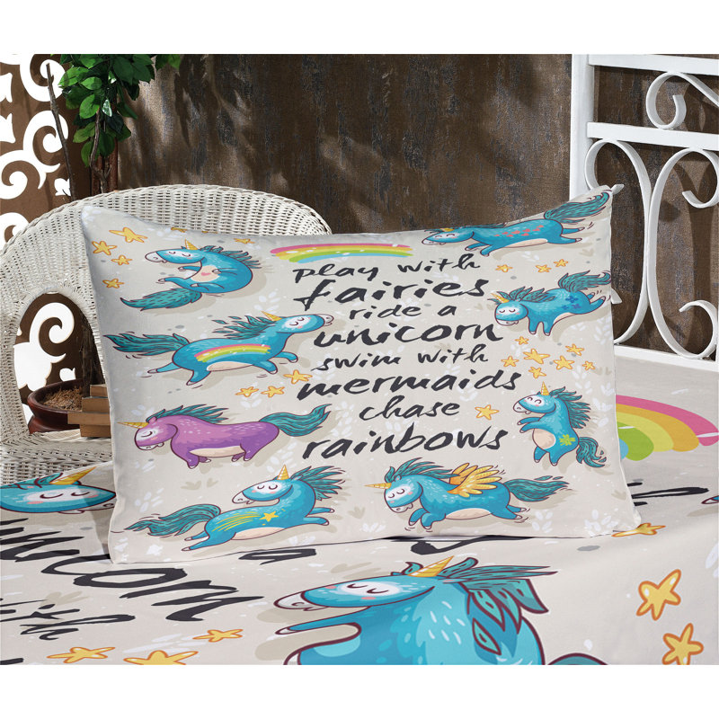 Drap-housse et coussin décoratif Ambesonne, King Sheet Set + 5 Additional Pieces