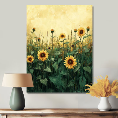 Summer Sunflower Meadow In The Prairies III -Sunflowers Metal Wall Decor