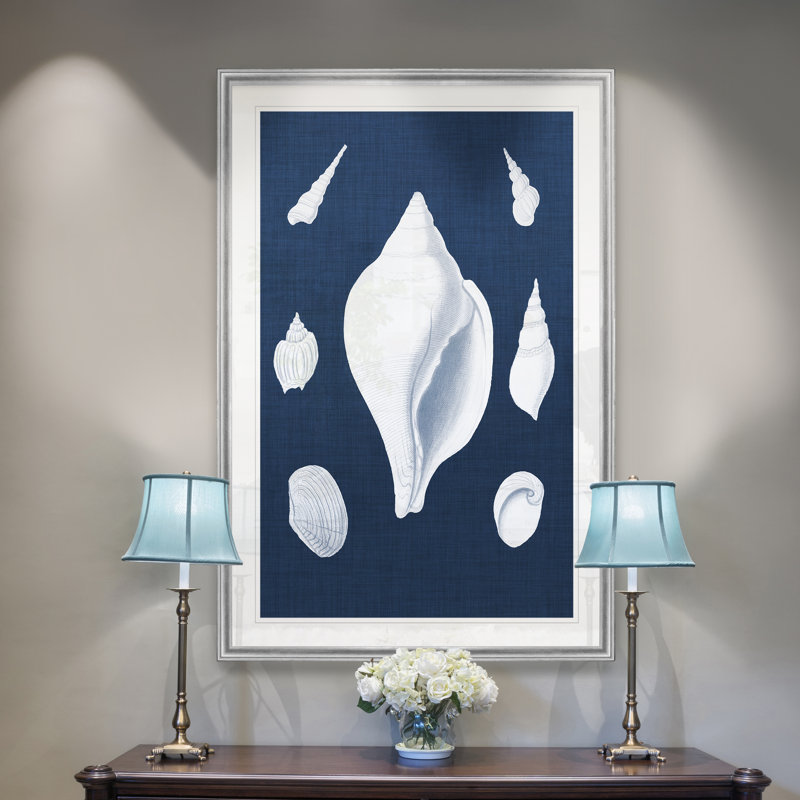 « coquillages blancs ii », impression sur toile, H 22,5 po x l 30,5 po x P 1,5 po, Or