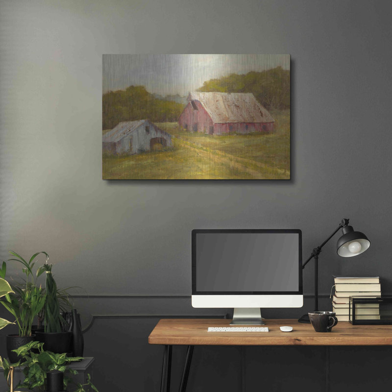 «Country Barns» par Marilyn Wendling, H 24 po x l 36 po