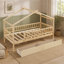 Lit simple en bois avec deux tiroirs, naturel-1861308683