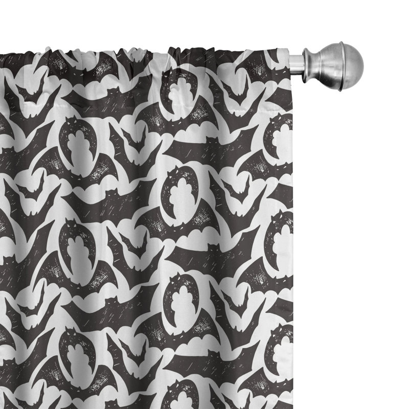 Fall/Autumn Semi-Sheer Rod Pocket Curtain Panels, 28" x 63"