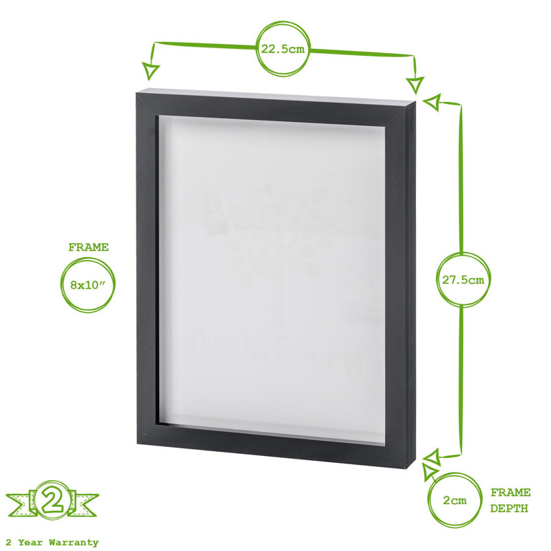 Photo Frames with 4" x 6" Mount - 8" x 10" - Black/Grey, 22.50cm W x 27.50cm H x 2cm D, Black