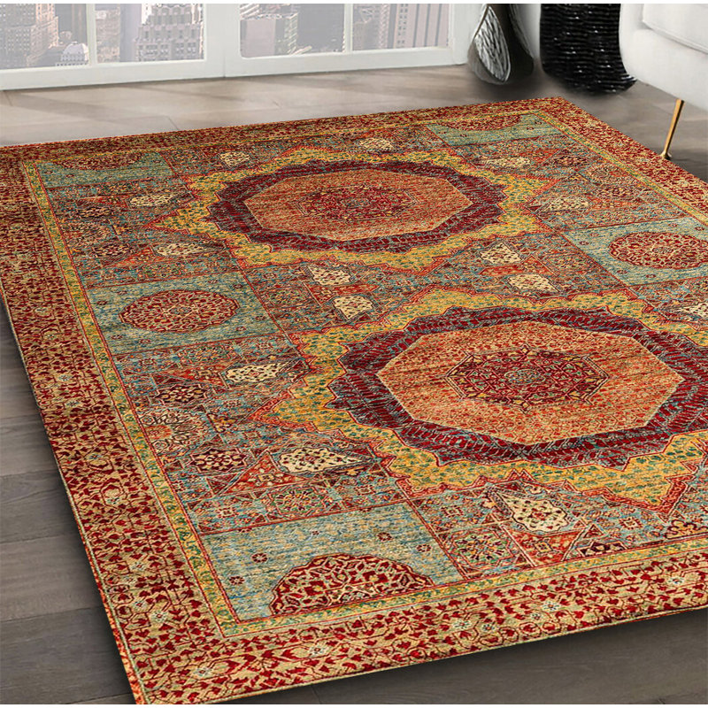 Abstract Indoor Rug, Square 5'