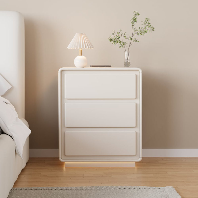50cm W Manufactured Wood Bedside Table