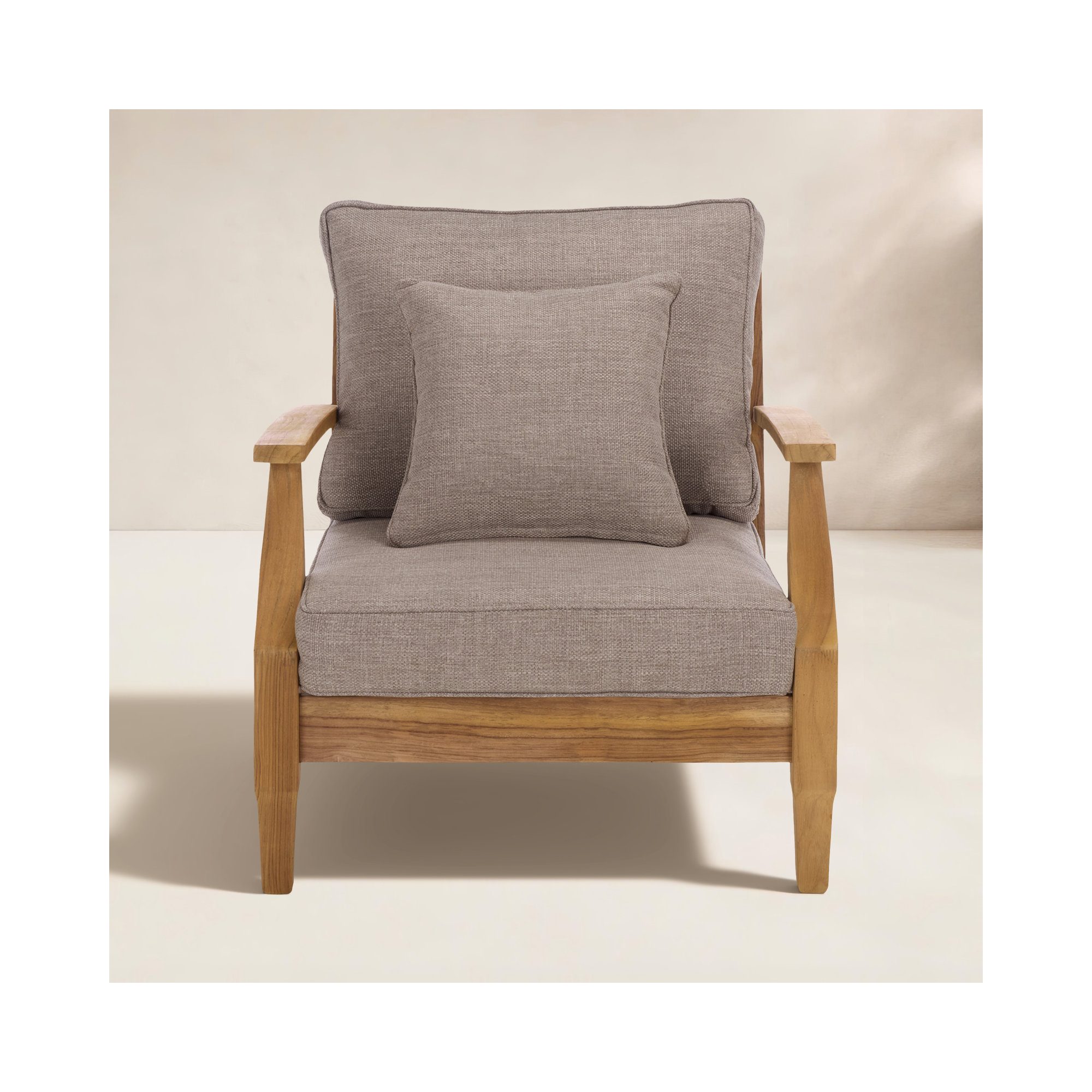 Clairmont Teakwood Patio Armchair, Taupe