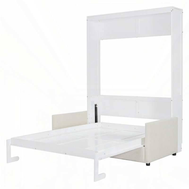 Lit escamotable avec coussin Murphy, Blanc