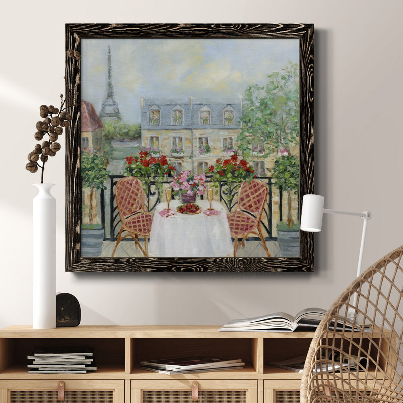 Spring Wood II - peinture sur toile encadrée, Cadre noir, H 17 po x l 17 po x P 1,5 po