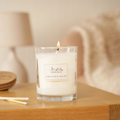 Scented Jar Candle with Glass Holder