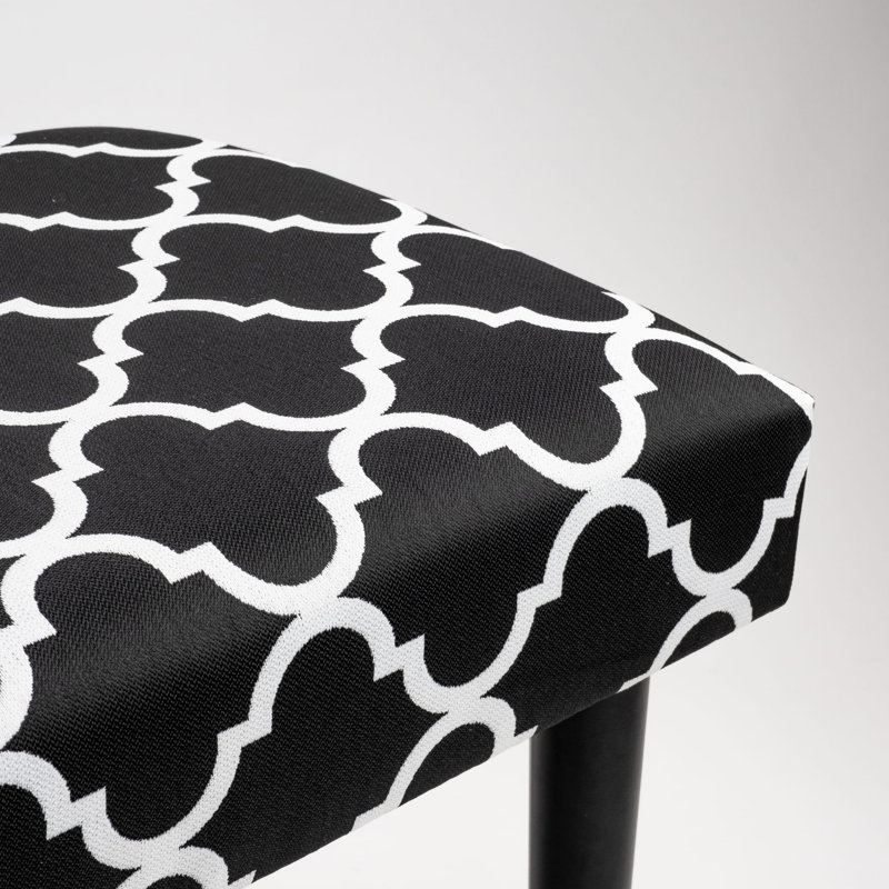 Rhinecliff Velvet Upholstered Bench, 40cm H x 100cm W x 30cm D, Black
