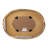 Solid Wood Oval Wall Mirror