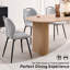 Ensemble de 4 chaises de salle à manger, chaises d'appoint modernes rembourrées en tissu-1320797195