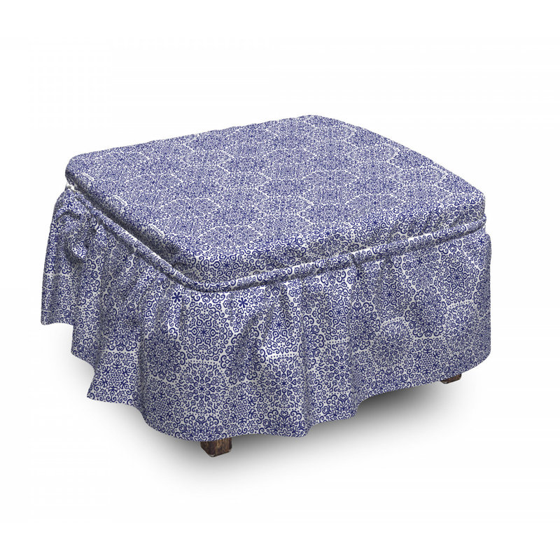 Box Cushion Ottoman Slipcover