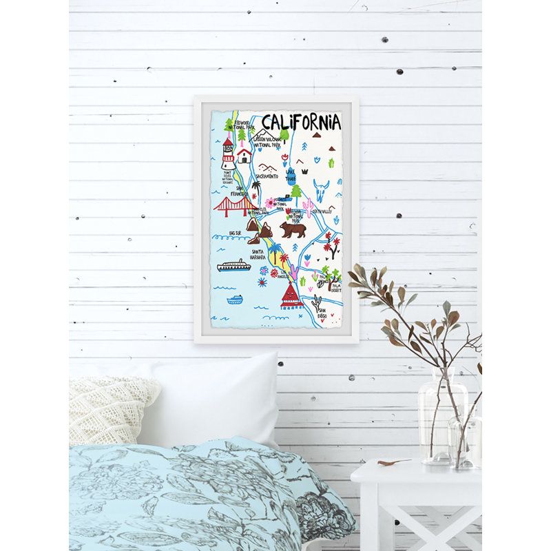 «Diverse California III» par - encadré, H 24 po x l 16 po x P 1,5 po
