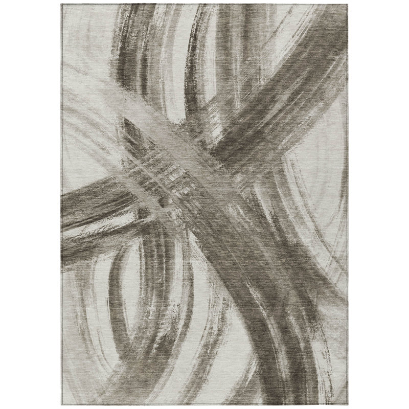Machine Washable Indoor/Outdoor Lockway ACN2421 Abstract Rug, Rectangle 10' x 14'