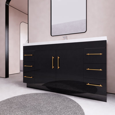 Verda 59.44'' Single Bathroom Vanity with Acrylic Top