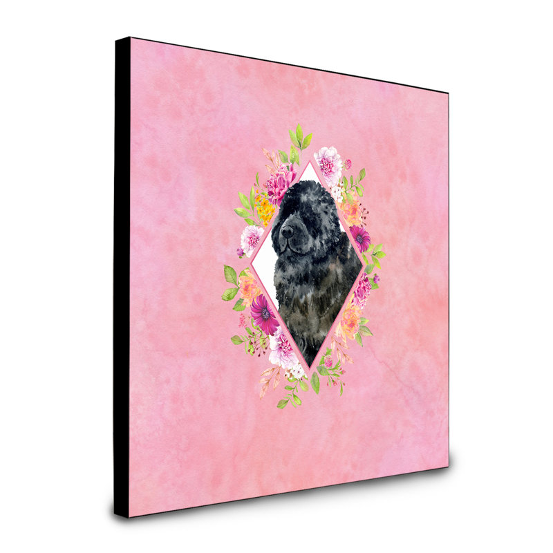 Panneau mural Dollman Flowers, Rose, Noir Terre-Terre