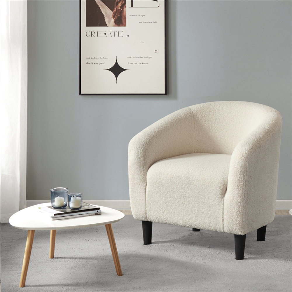 Accent Chair & Storable Ottoman Sherpa Chair w/Storage Ottoman - Plush & Space-Saving Design