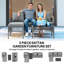 Outsunny 4 Seater Rattan Garden Furniture Set 3 Piece Corner Sofa-1999618768