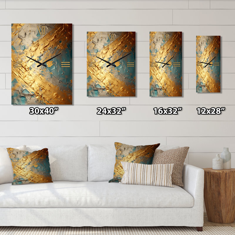 Horloge murale rétro exquise, H 32 po x l 16 po x P 1 po