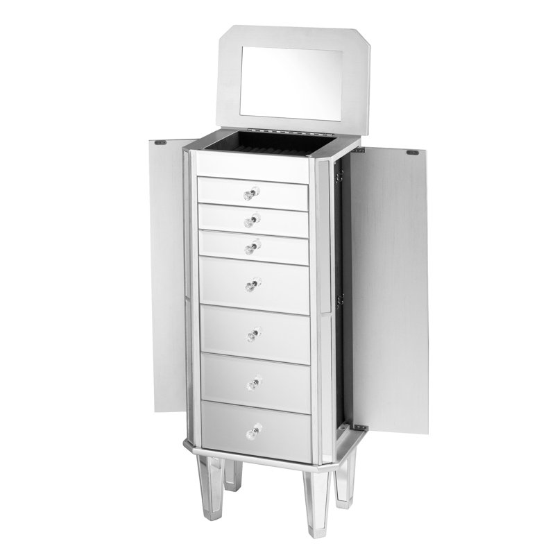 Armoire à bijoux en argent